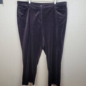 Eileen Fisher Brown Velour Pants size 2X